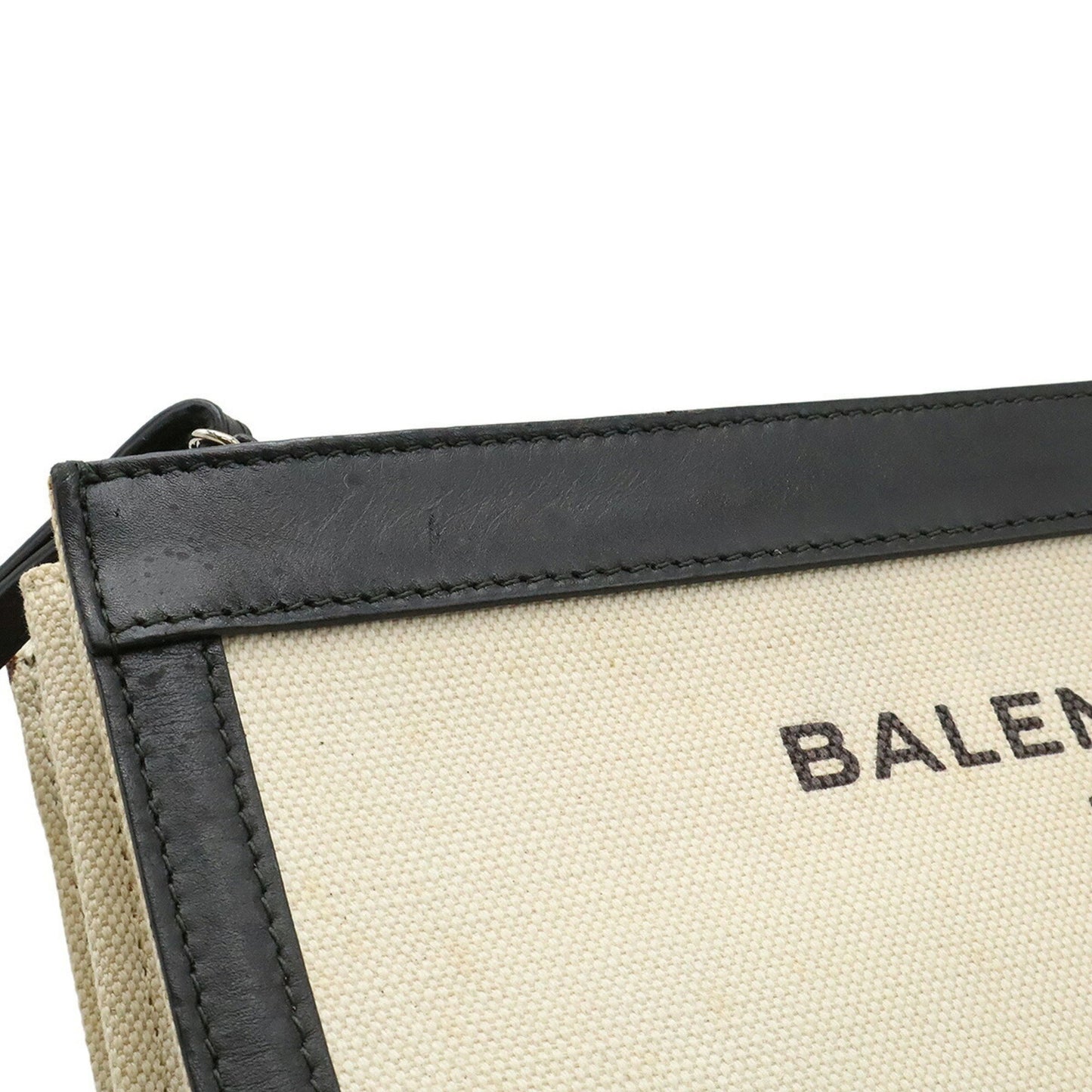 Balenciaga Navy Pochette Shoulder Bag/Clutch Bag In Canvas And Leather