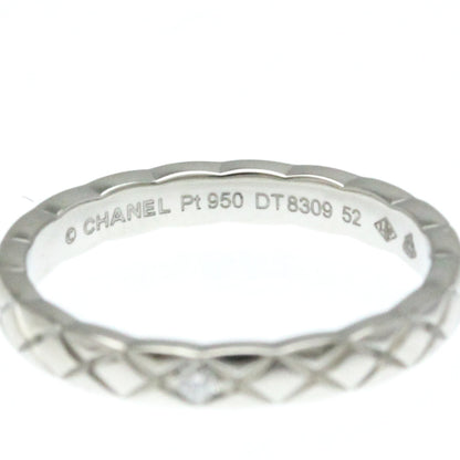 Chanel Coco Crush Ring Mini Model 1P Diamond Platinum Fashion Diamond Band Ring Silver