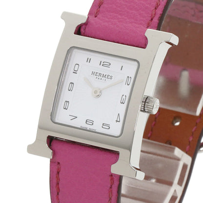 Hermes Hh1.210 H Watch Stainless Steel Leather