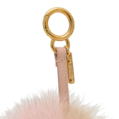 Fendi Pom-Pom Charm In Beige