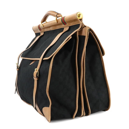Gucci Garment Cover/Case In Gg Canvas And Leather With Black