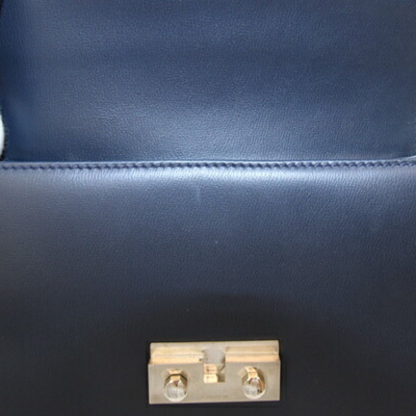 Salvatore Ferragamo 21 1537 Navy Leather Crossbody Shoulder Bag