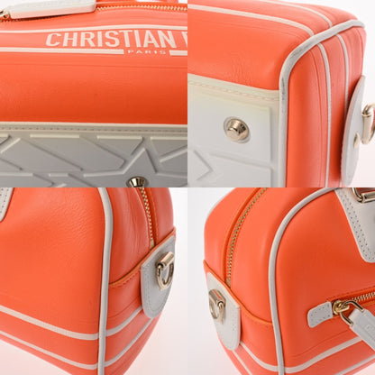Christian Dior Vibe Small Bowling Bag In Orange/White