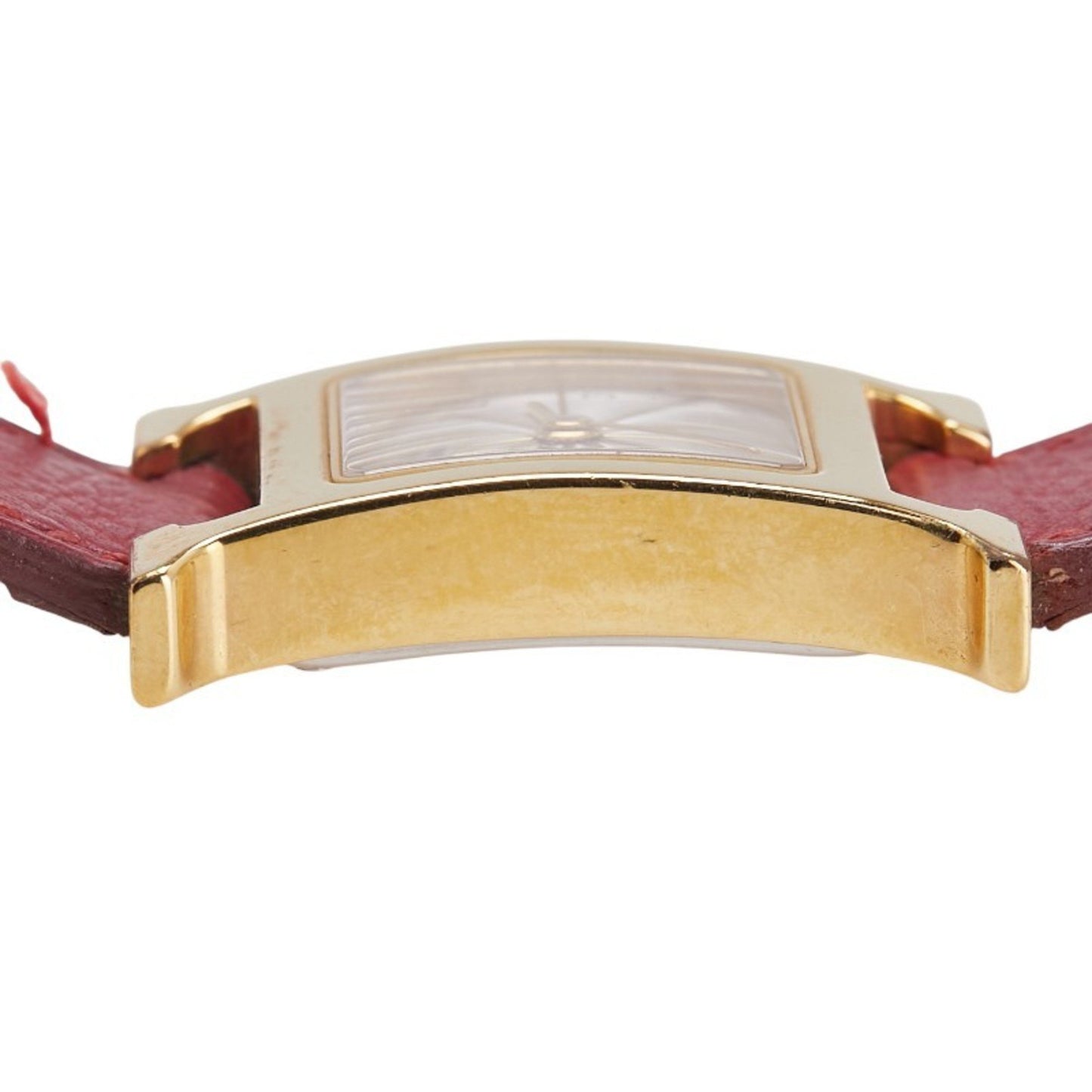 Herms H Watch Hh1.201 Quartz Silver Dial Stainless Steel Leather