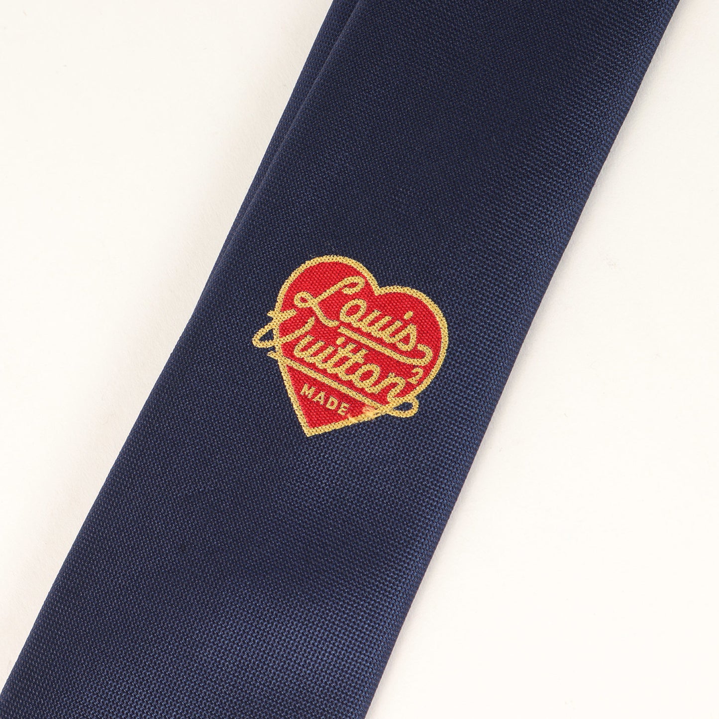 Louis Vuitton Louis Vuitton Necktie Nigo Lv Made Heart Silk Cravate Mp3220 Navy Blue