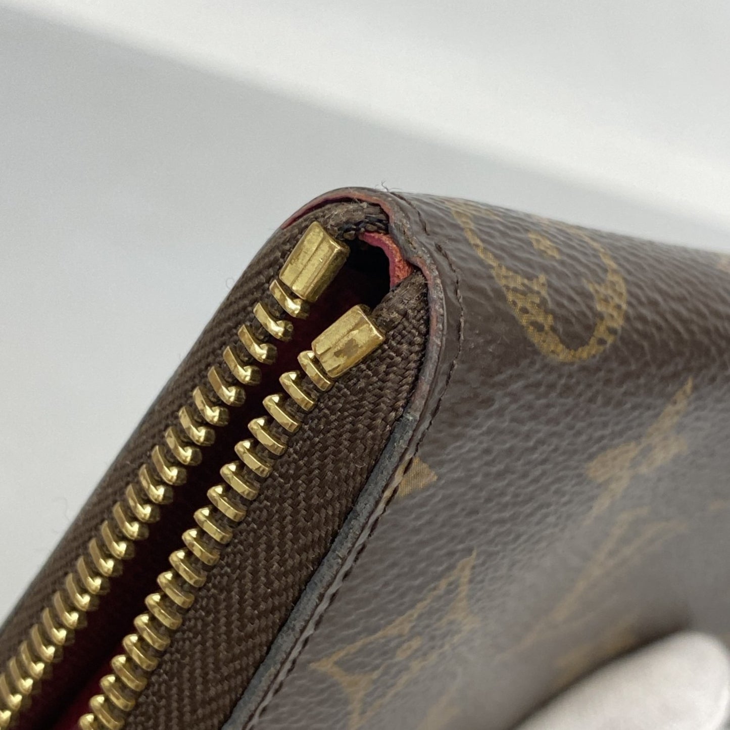 Louis Vuitton Monogram Portefeuille Clemence Long Wallet M60742 Brown Fuchsia