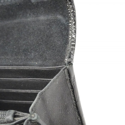 Gucci Micro Guccissima Long Wallet 309760 Enamel Black