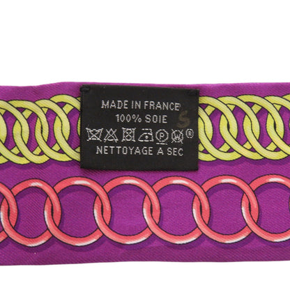 Hermes Twilly Maillons Silk Purple Scarf Muffler 0516 Hermes