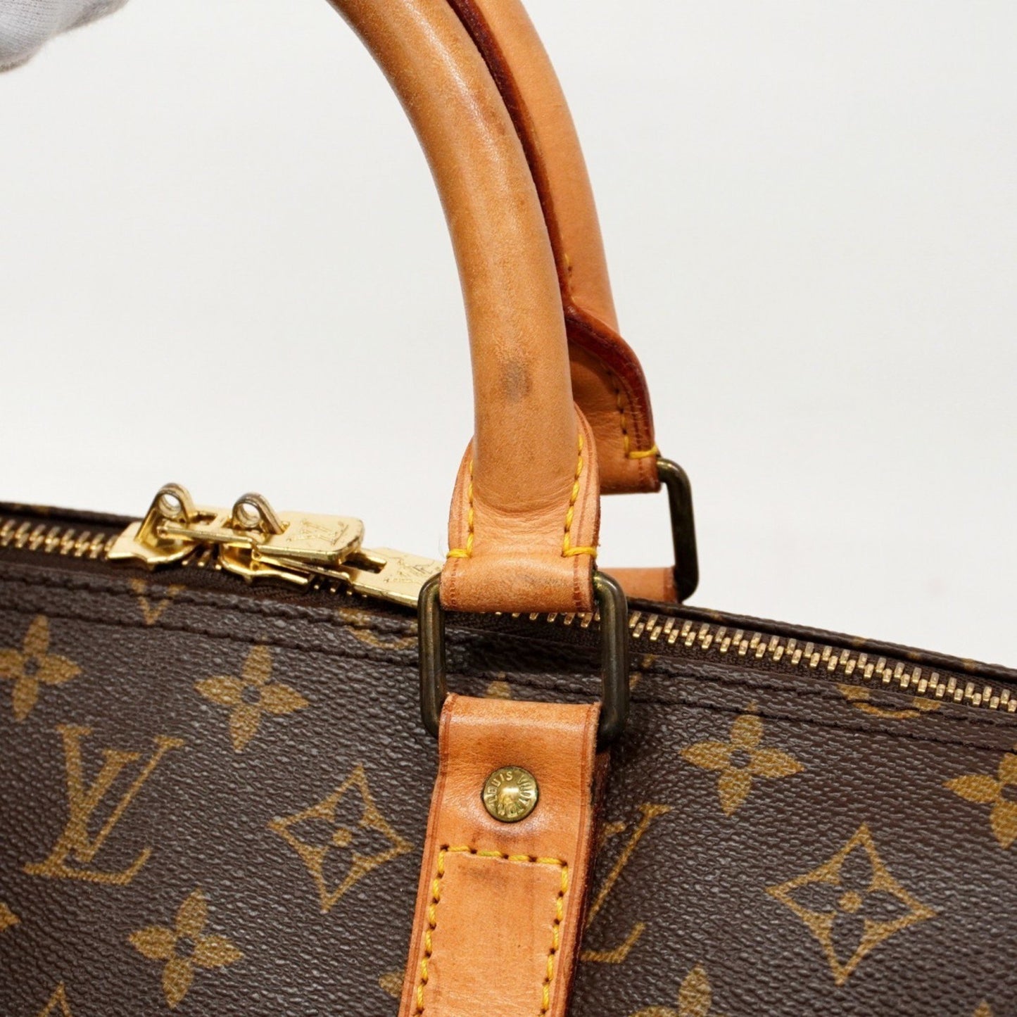 Louis Vuitton Monogram Keepall 55 Boston Bag M41424 Brown