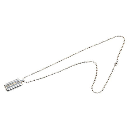 Tiffany Atlas Plate Ball Chain Necklace Sv925 Silver