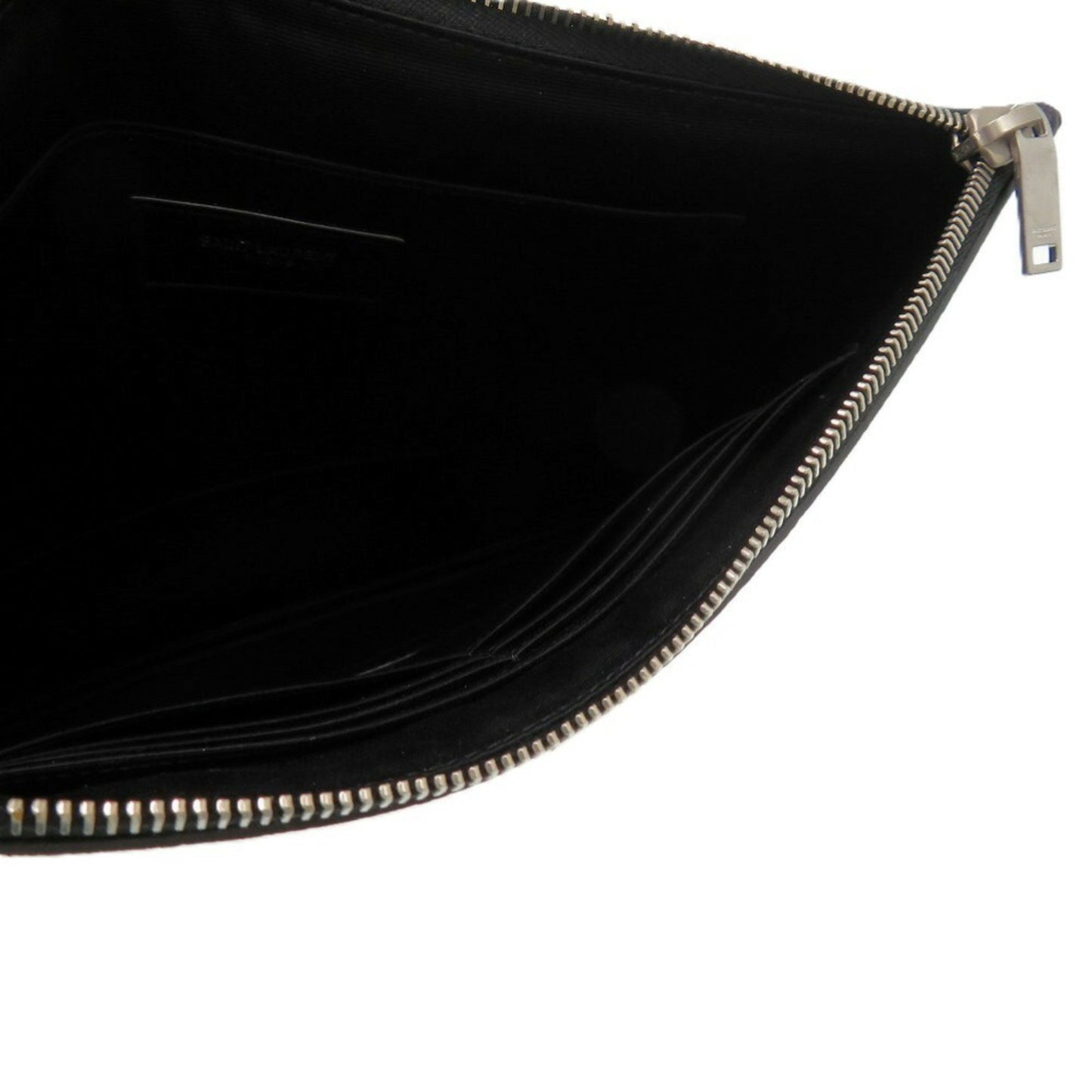 Like New Yves Saint Laurent 530013 Clutch Bag In Black Leather