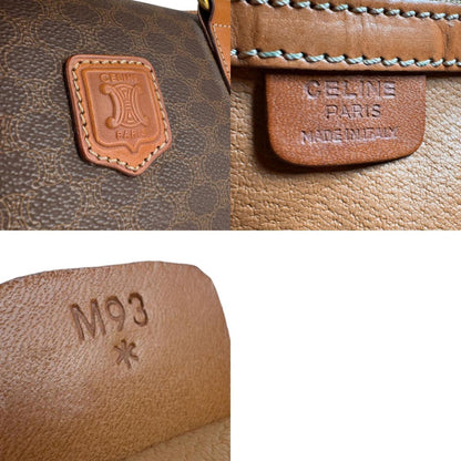 Celine Handbag In Brown Macadam Coated Canvas