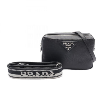 Prada Vit Daino Shoulder Bag Leather