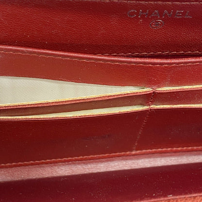 Chanel Camellia Lambskin Long Wallet