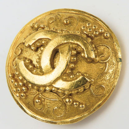 Chanel Earrings Coco Mark Metal Gold Plated 96A