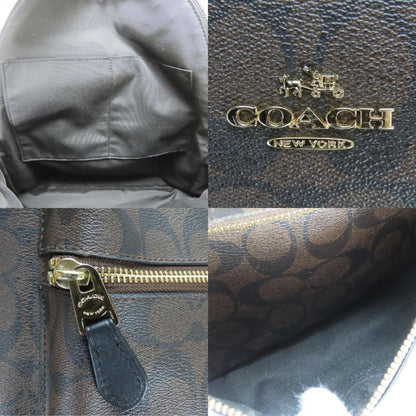 Coach Backpack/Daypack F58314 Signature Leather Dark Brown Black