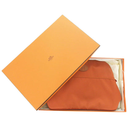 Unused Herms Bolide Pouch 31 Orange Cotton 0267 Hermes
