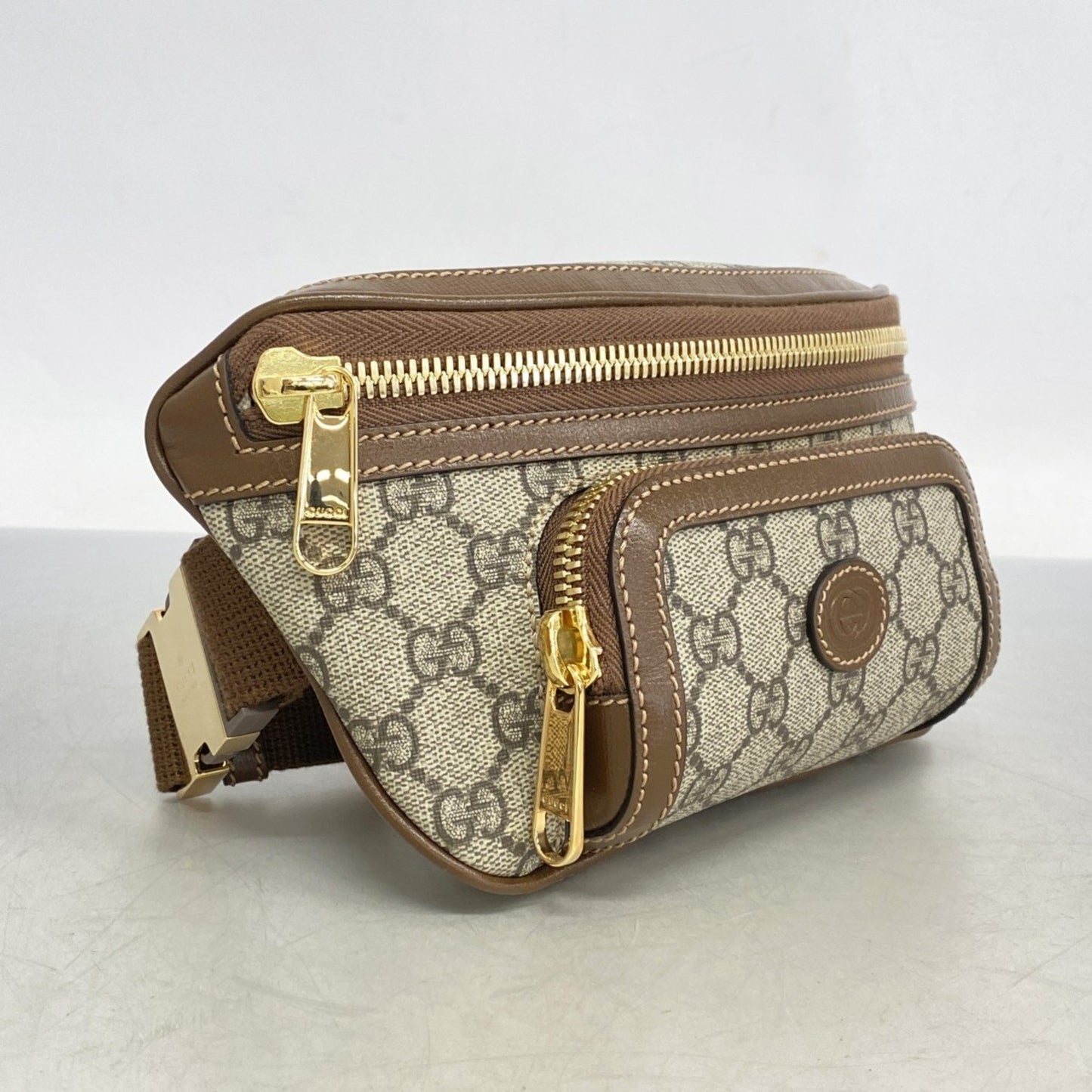 Gucci Gg Supreme Interlocking G Waist Bag 682933 Brown