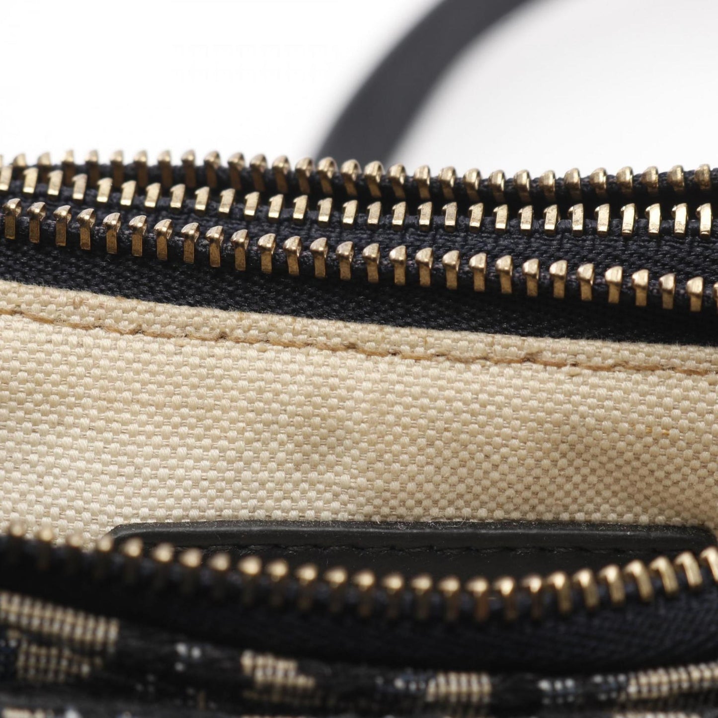 Christian Dior Dior Saddle Bag Oblique Shoulder Canvas Leather