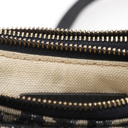 Christian Dior Dior Saddle Bag Oblique Shoulder Canvas Leather