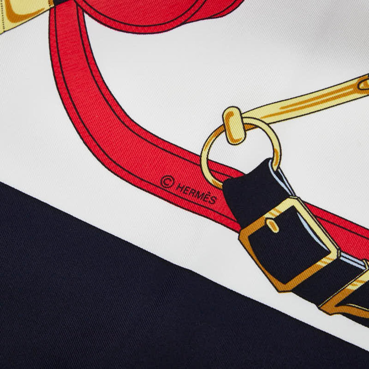 Hermes Herms Carr 90 Eperon D'Or Golden Spur Scarf