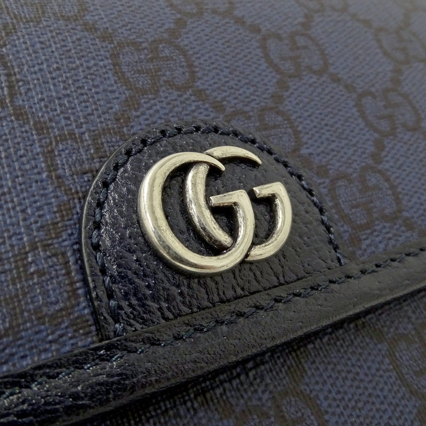 Gucci Men'S Gg Supreme Petit Marmont Small Belt Bag (752597) In Navy Blue. A Small Mini Bag Perfect