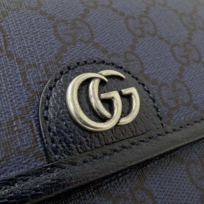 Gucci Men'S Gg Supreme Petit Marmont Small Belt Bag (752597) In Navy Blue. A Small Mini Bag Perfect