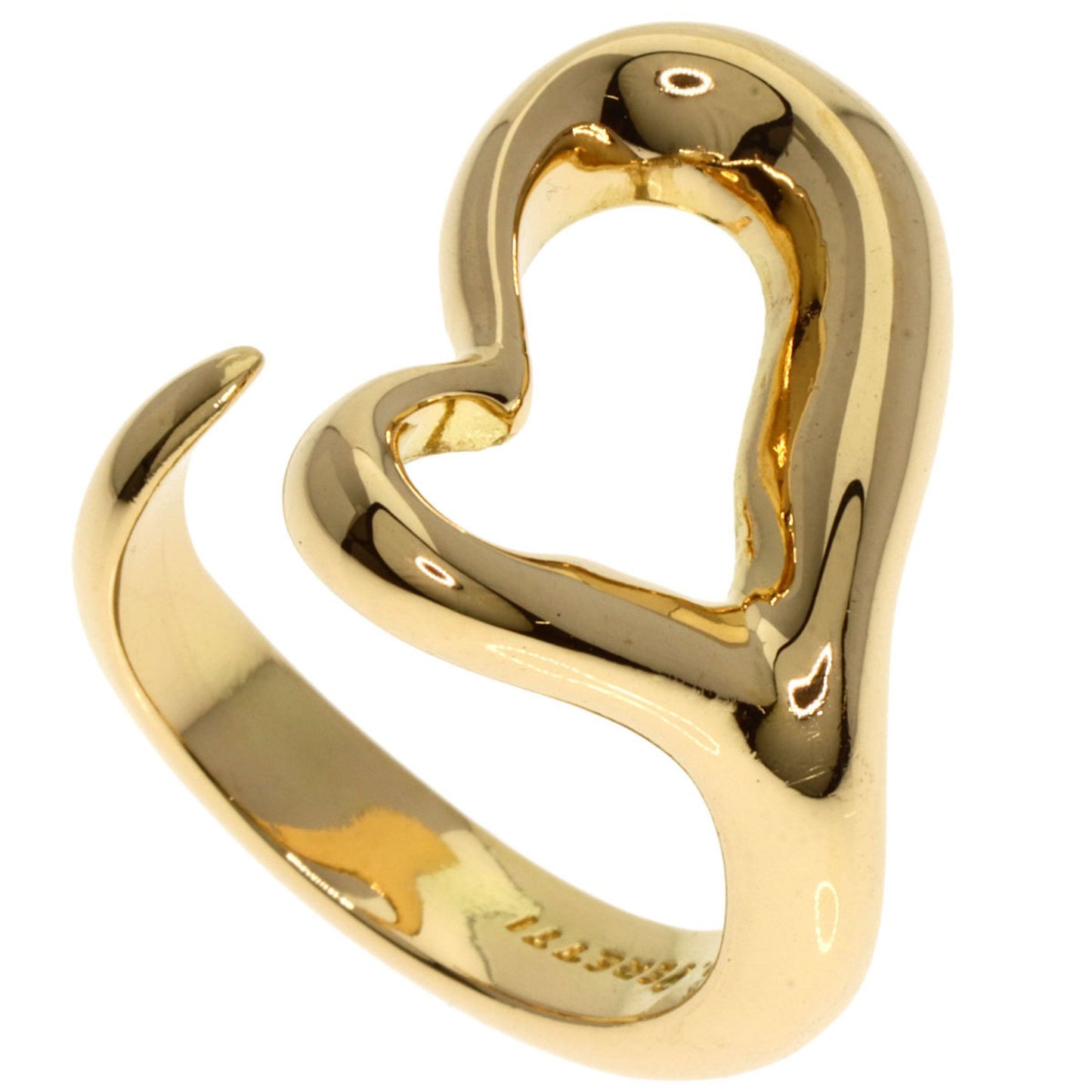 Tiffany Open Heart Ring In 18K Yellow Gold