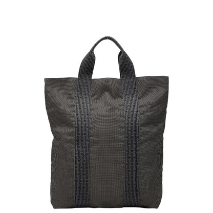 Hermes Air Line Cabas Handbag Tote Bag Gray Canvas