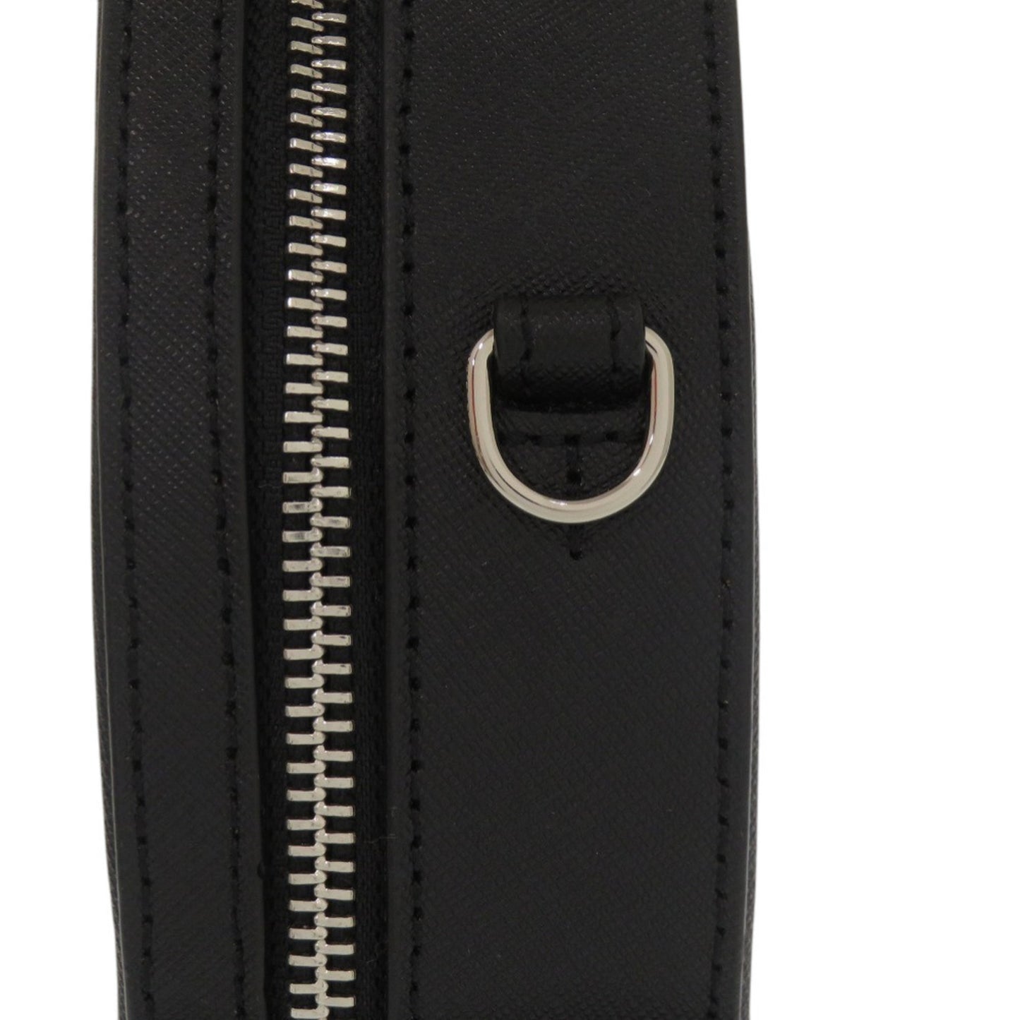 Like New Vivienne Westwood Round Crossbody Ove Genuine Leather Black Shoulder Bag 0894