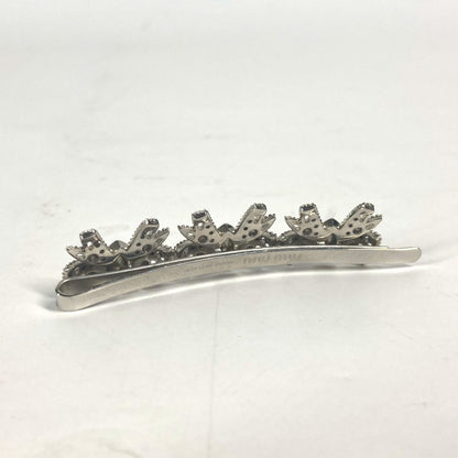 Miu Miu 5Jf031 Ribbon Rhinestone Hair Barrette Hairpin Metal