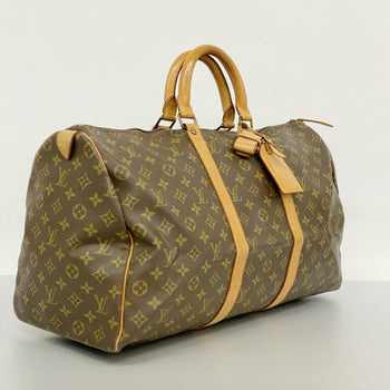 Louis Vuitton Monogram Keepall 50 Boston Bag M41426 Brown