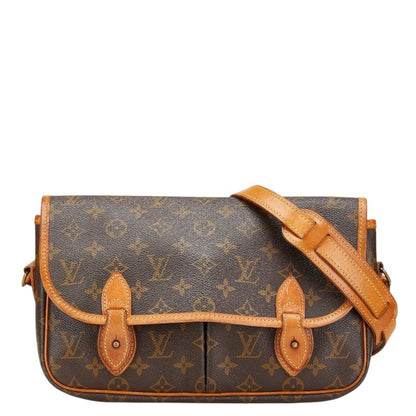 Louis Vuitton Monogram Gibessier Mm Crossbody Shoulder Bag M42247 Brown Leather