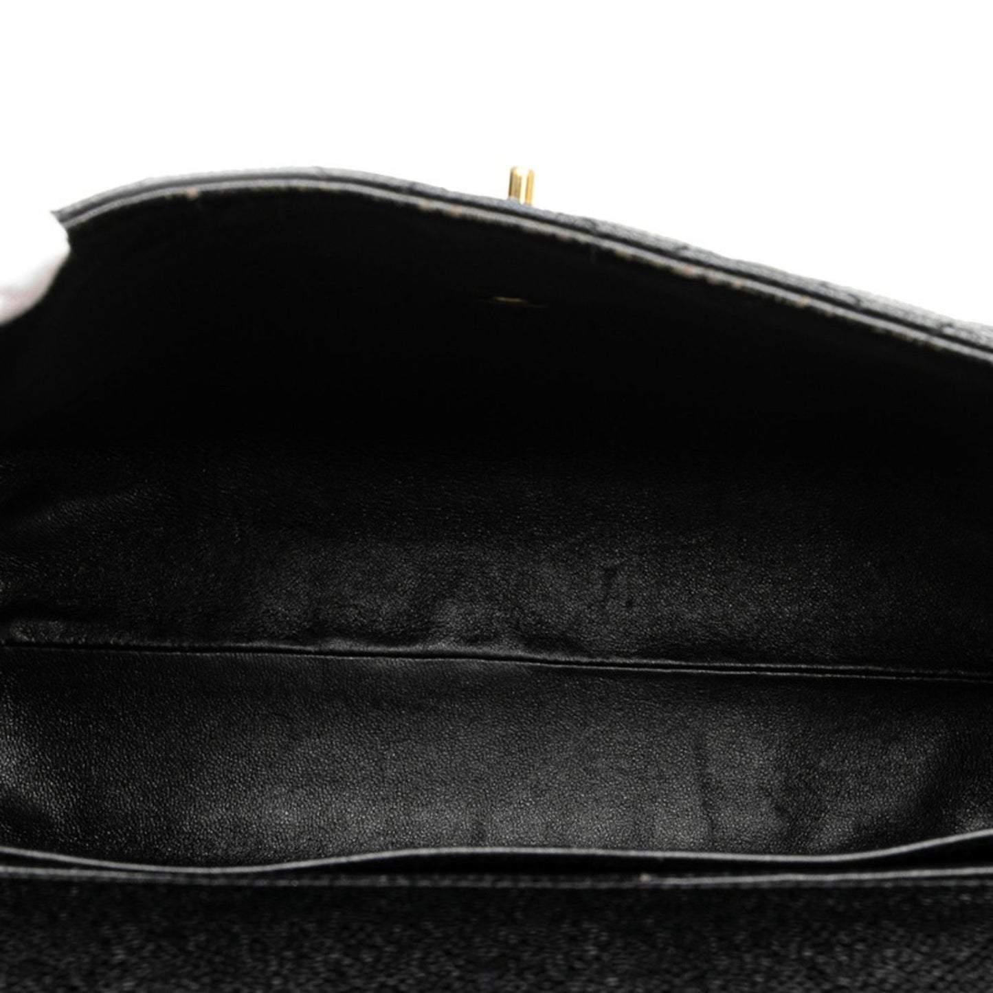 Chanel Matelasse Coco Mark Handbag In Black Caviar Skin