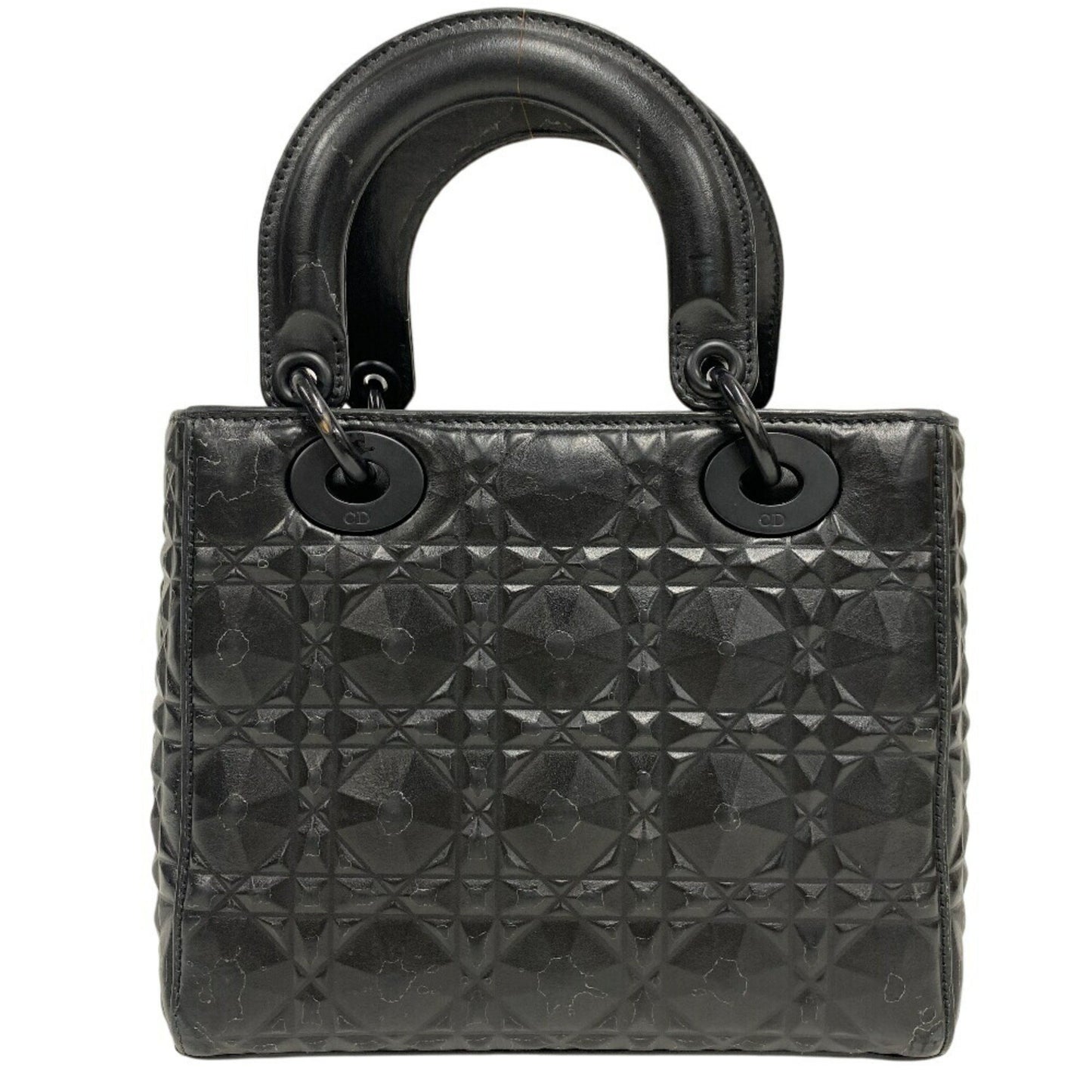 Christian Dior Diamond Cannage Shoulder Bag Handbag Black