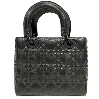 Christian Dior Diamond Cannage Shoulder Bag Handbag Black