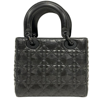 Christian Dior Diamond Cannage Shoulder Bag Handbag Black