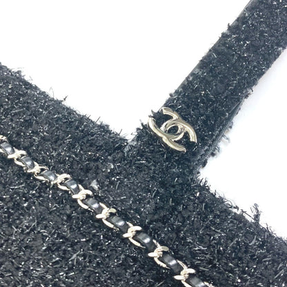 Chanel A94646 Cc Coco Mark Rhinestone Pearl Robot Large Chain Shopping Bag Shoulder Tote Tweed