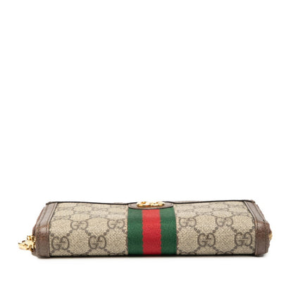 Gucci Gg Supreme Offdia Long Wallet With Round Zipper