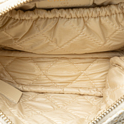 Chanel Deauville Pouch White Gold Tweed