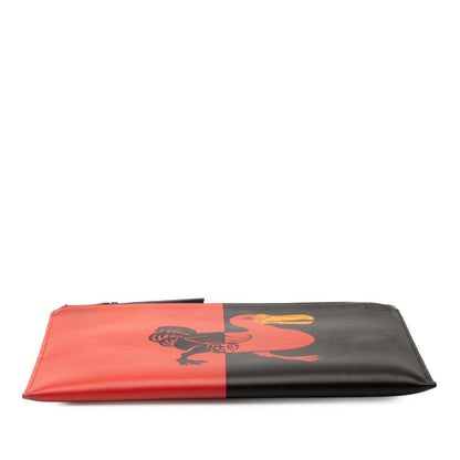 Loewe Anagram Two-Tone Clutch Bag/Second Bag In Black