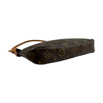 Louis Vuitton Pochette Accessoires Monogram Leather Mini Handbag Pouch Brown 37571