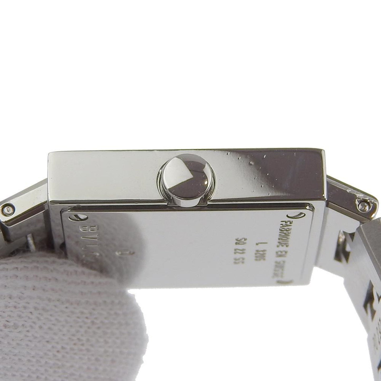 Bvlgari Quadrado Sq22Ss Stainless Steel Watch With Quartz Movement