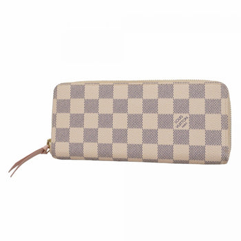 Louis Vuitton Damier Azur Portefeuille Clemence Long Wallet N61264 White