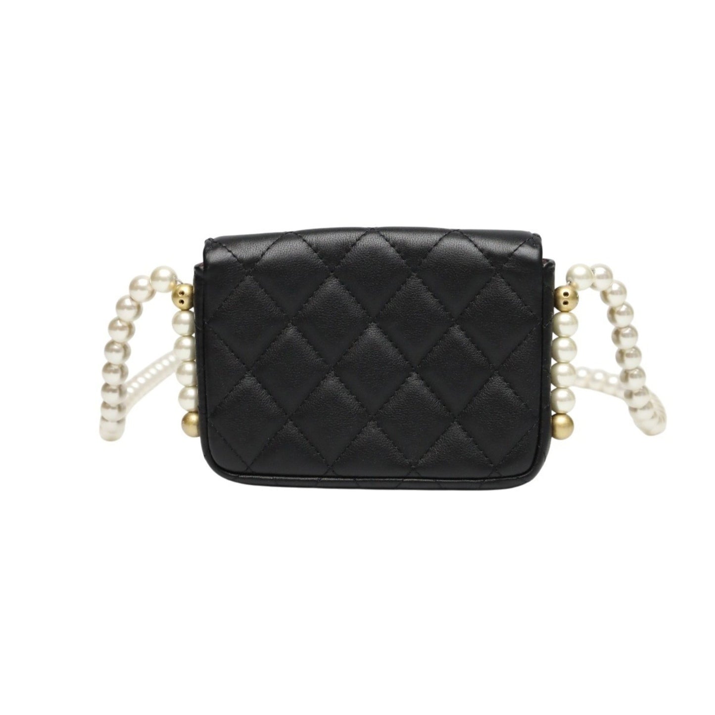 Chanel Mini Matelasse Shoulder Bag In Black Lambskin