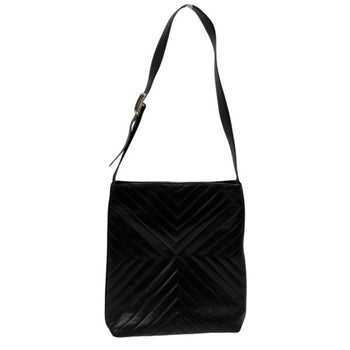 Salvatore Ferragamo Ferragamo Au-21 8767 Black Leather Shoulder Bag