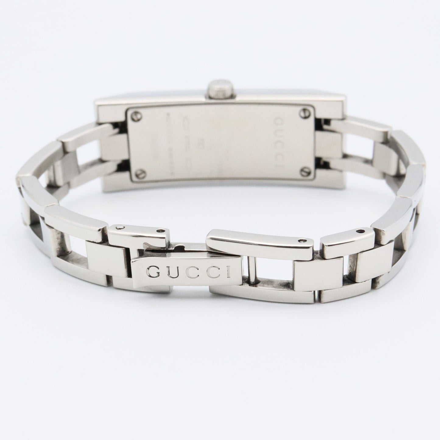 Gucci Women'S Stainless Steel Watch With Pink Shell Finish