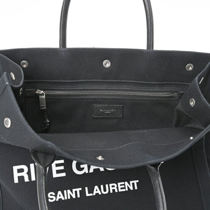 Saint Laurent Saint Laurent Rive Gauche Tote Bag 632539 Canvas Black S-157033