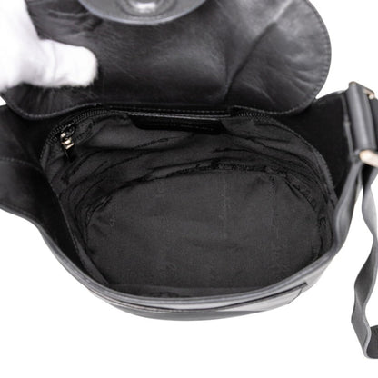 Salvatore Ferragamo Gancini One-Shoulder Bag In Black Leather