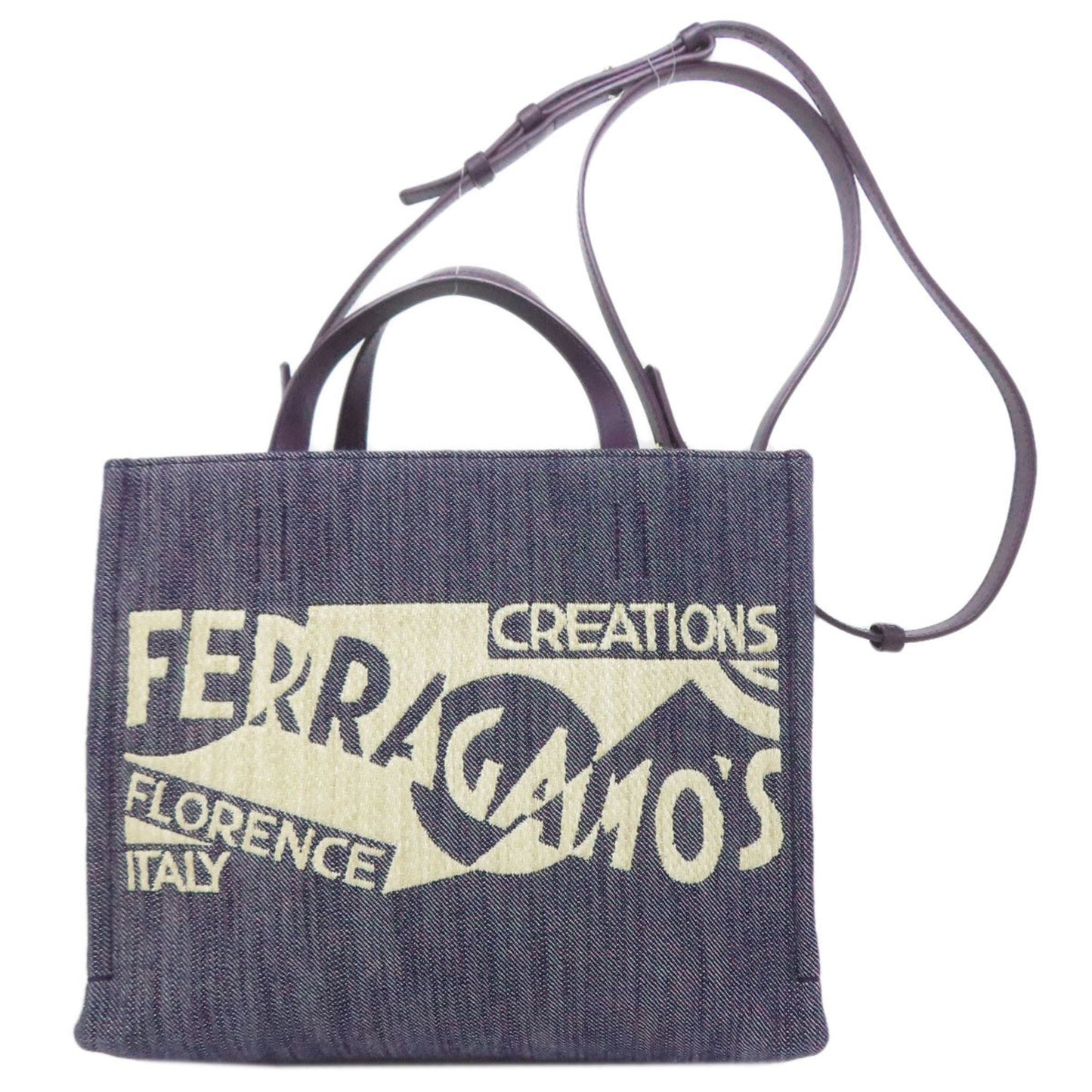 Salvatore Ferragamo 2-Way Handbag Denim